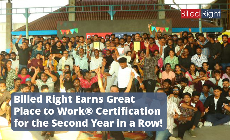 Celebrating a Culture of Excellence: Billed Right Earns Great Place to Work® Certification for the Second Year in a Row!